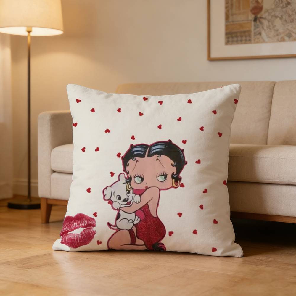Pretty Cartoon B-Betty B-Boop Pillow Case Cushion Cover Throw Pillow Case For Car Sofa
