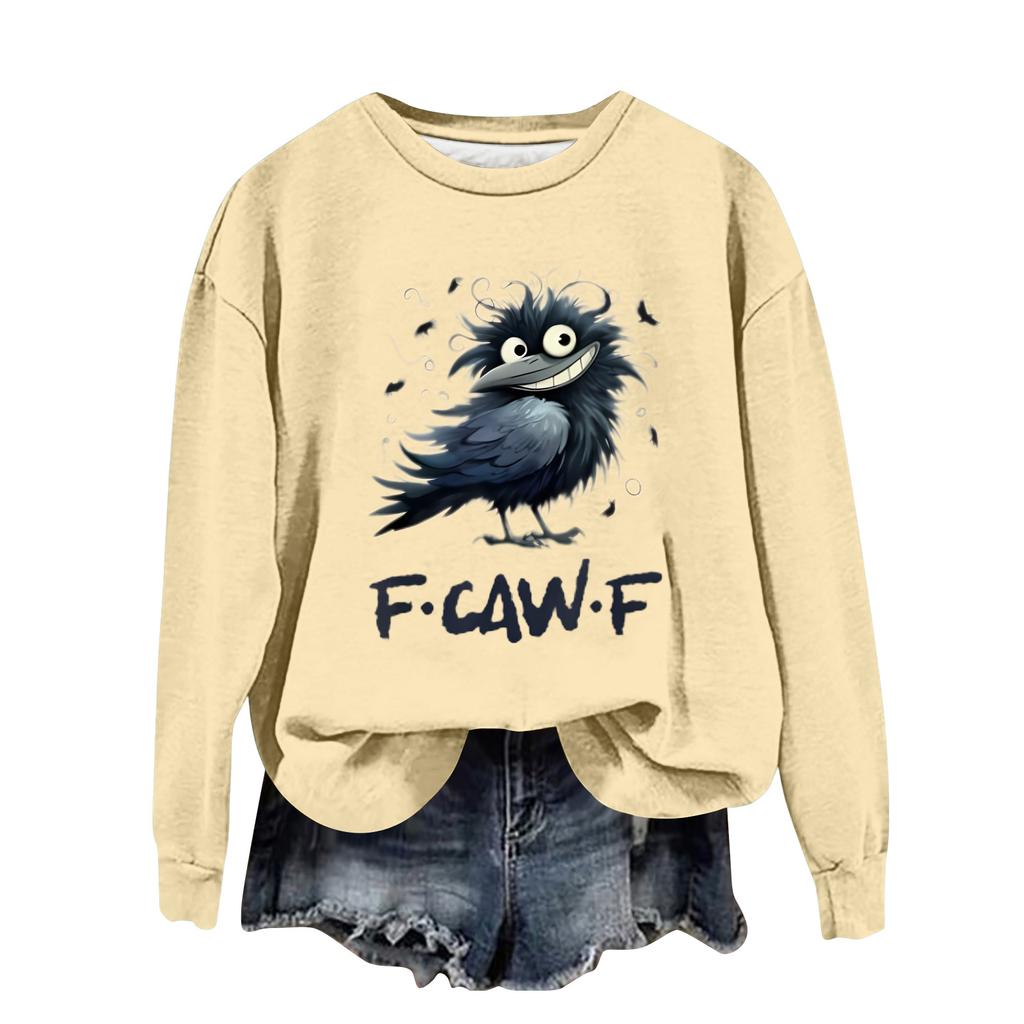 Women's Fashion Casual Long Sleeve Loose Printed Sweatshirt