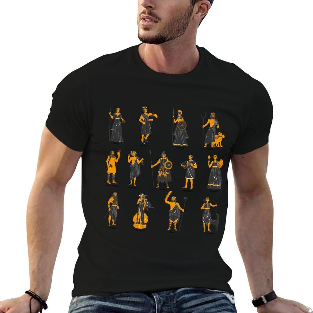 Greek gods TShirt Basic Crew Neck Short Sleeve Top