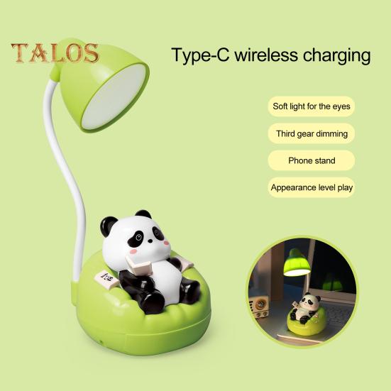 Светодиодная настольная лампа Panda Night Light с ящиком для чтения, регулируемая яркость, перезаряжаемая настольная лампа Panda для детской комнаты, спальни