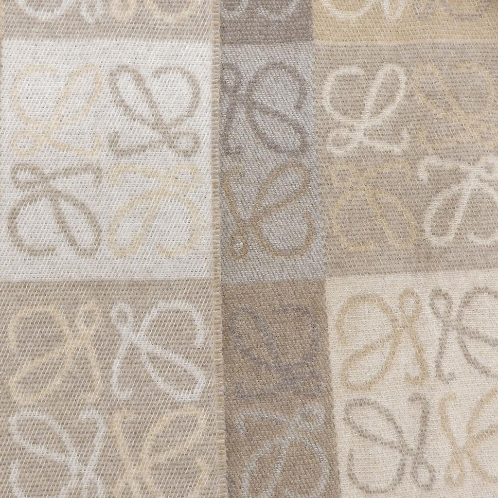 Great LOEWE Scarf Beige brown wool Women Used