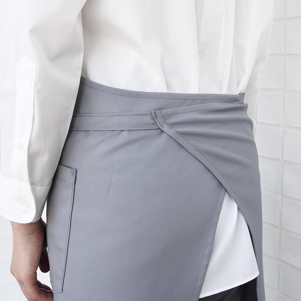 Семь Униформа Фартук нагрудный, CT2362, Антистатический, для кухонь, ресторанов и кафе, Светло-серый, Размер 7, Свободный размер