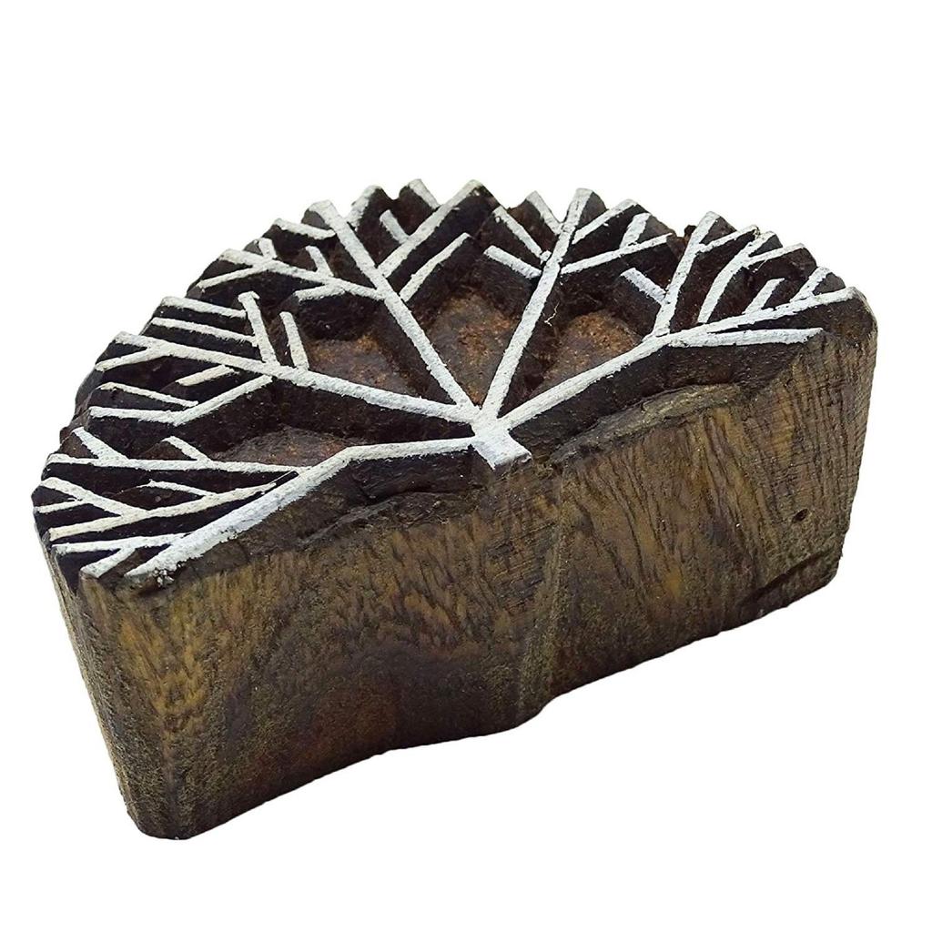 Декоративный деревянный блок с резным текстильным деревом Штамп Коллекционные блоки