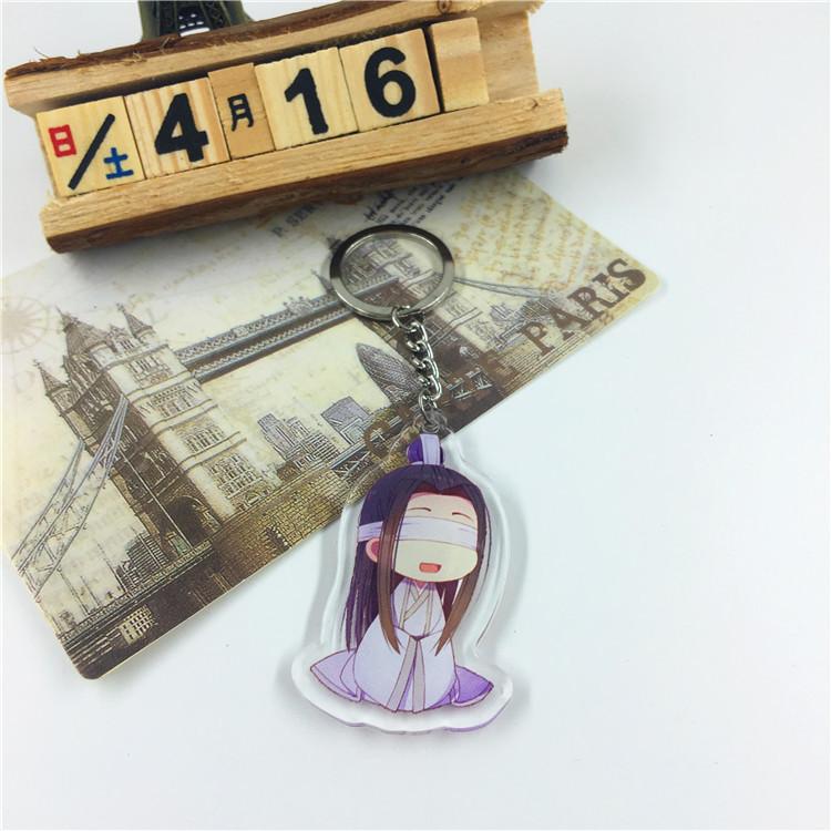 Аниме игры Вэй Усянь Лан Чжань персонаж мультфильма акриловый брелок металлическое кольцо автомобильная сумка украшение для ключей аксессуар подарок аниме подарки кулон