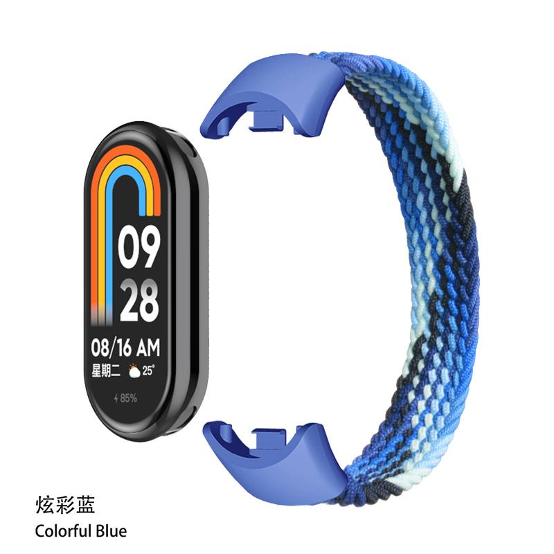 Плетеный Solo Loop для Xiaomi Mi Band 8 9 Аксессуары для ремешка Эластичные нейлоновые ремешки для часов Замена correa bracelet для Miband 8 NFC