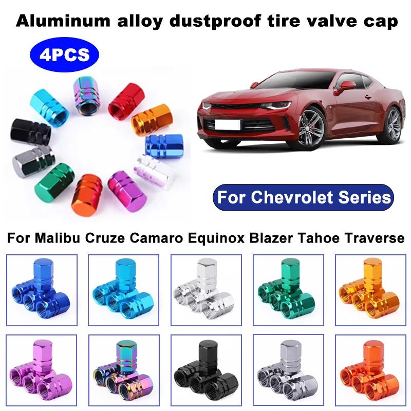 4PCS aluminum alloy car tire valve stem cap tire wheel rim valve cover dustproof and waterproof For Chevrolet Series