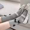 Kids Socks Cute Bow Ballet Style Sweet Girls Lolita Kawaii Socks Cotton Thin Breathable Solid Color Long Socks Summer Autumn