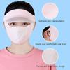 Summer Sunscreen Ice Silk Mask Uv Protection Face Cover Sunscreen Veil Face With Brim Outdoor Cycling Sun Protection Hats Caps