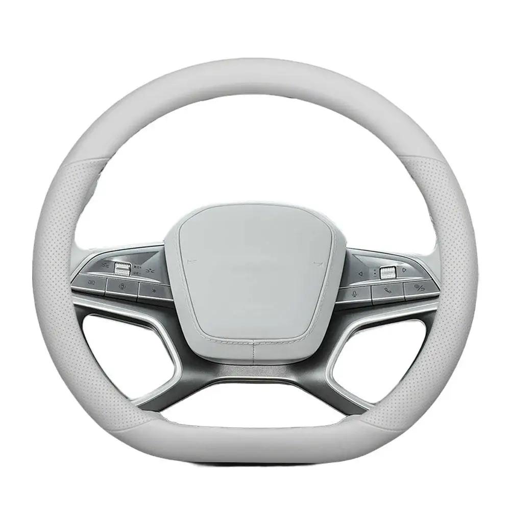 Кожаная Накладка на Руль для BYD Sealion 7 2025 2025 Дышащая Нескользящая Автомобильная Защита Руля Аксессуары 1 шт V6R8