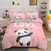 Bedding Set Panda Duvet Cover Set Teens Boys Girls Cartoon Animal Quilt Cover Queen Size Comforter Cover With Pillow Case 2/3pcs
