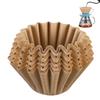 Disposable Wave Paper Coffee Filters, 50 Sheets, Unbleached, 4.5cm Diameter, 5.5/7cm Height, High-Efficiency Coffee Filters, Unbleached, Food-Grade, S