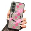 Современный чехол с принтом сердечек для Samsung Galaxy S26 S25 Ultra S24 S23 S22 Plus S21 FE A55 A56 A17 A37 A57 5G Гибридный чехол-крышка для телефона из ТПУ+ПК с магнитом
