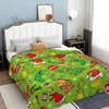 Christmas Decoration Cartoon Green Devil Christmas Atmosphere Blanket Soft Comfortable Flannel Warm Blanket Holiday Gift