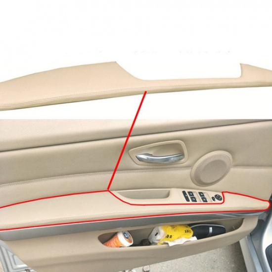 Black Front Left Door Armrest Panel ert Leather Cover for BMW E90 2005-2011