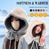 Drawstring Winter Hat Warm Hooded Scarf Cap Fashion Neckerchief Hat  Women Girl