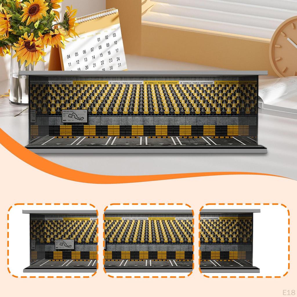 1/64 Model Car Display Case Diorama Desktop Decoration Toy Storage Box Showcase Organizer