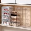 Narrow Acrylic Mirror Cabinet & Lipstick Jewelry Organizer with Tiered Shelves