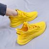 Мода 2025 Весна Женские Кроссовки Женская Обувь Корейская Сетка Желтый Женская Обувь Женщина На Шнуровке Красный Черный Повседневная Обувь Дышащая