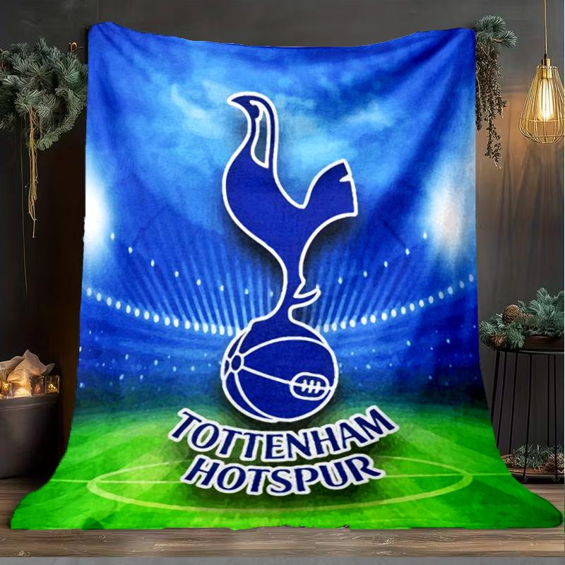 1PC Tottenham Hotspur F.C Design Printed Soft Flannel Blanket Throw for Adult Bedroom Living Room Sofa Camping Travel Fan gifts Christmas Gifts