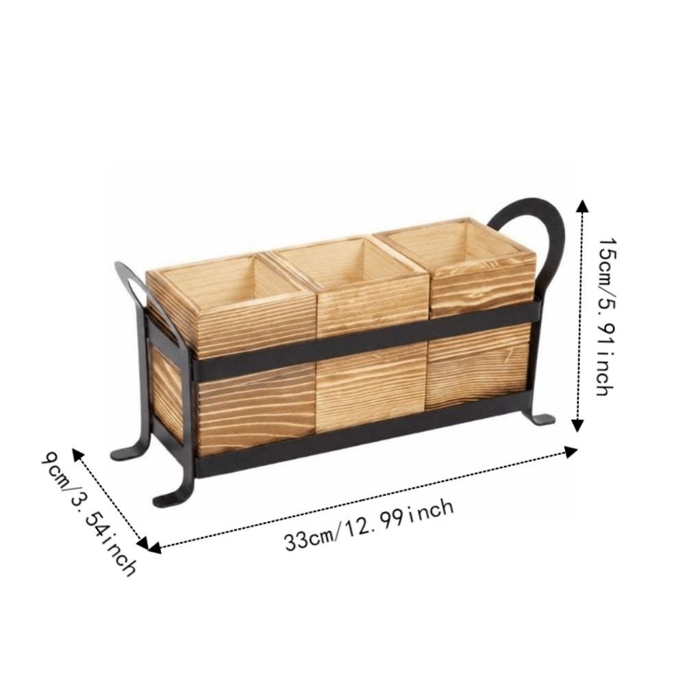 Large Capacity Tableware Storage Box Space Saving Flatware Organizer Farmhouse