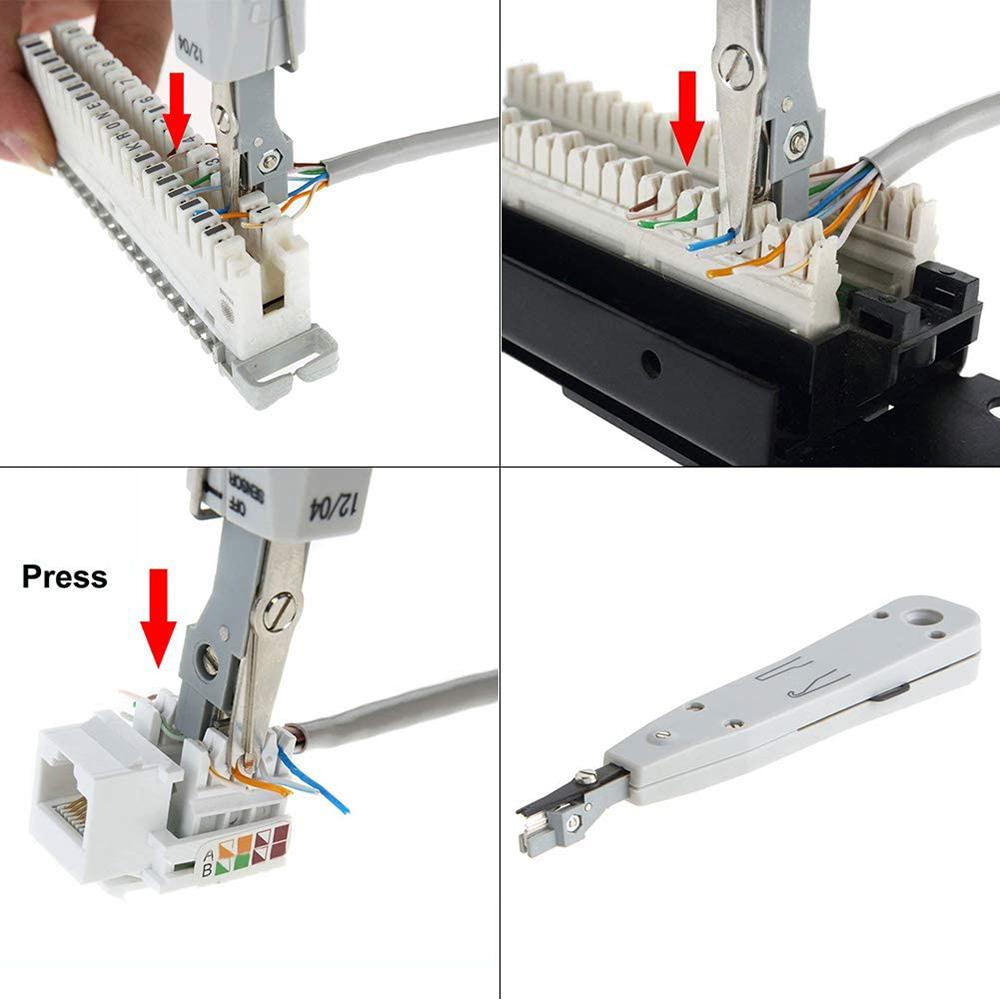 A84X-Профессиональный инструмент для заделки (punch down) IDC RJ45 RJ11 Cat5e Cat6 Сетевой Телекоммуникационный Телефонный Кабельный Разъем Ударные Инструменты для Вставки Контактов