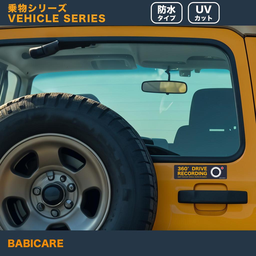 BABICARE Наклейка для видеорегистратора Светоотражающая/Водонепроницаемая Режущая печать - Предупреждающий знак «Запись» «Съемка» | Устойчивость к наружным условиям | Агресси