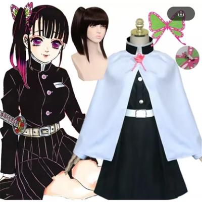 Косплей Костюм Цуюри Канао Взрослый Ребенок Аниме Uniform Женский Кимоно Хаори Парик Хэллоуин Одежда