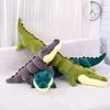 Long Simulated Crocodile Throw Pillow Plush Toy Grass Green Cushion Children's Birthday Gift