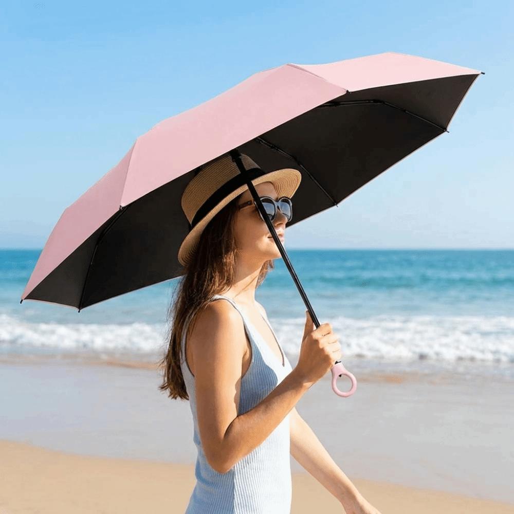 Windproof Mini Sun Umbrella Foldable Dual-purpose Sunshade Sun Shade Pocket Parasol  Hiking