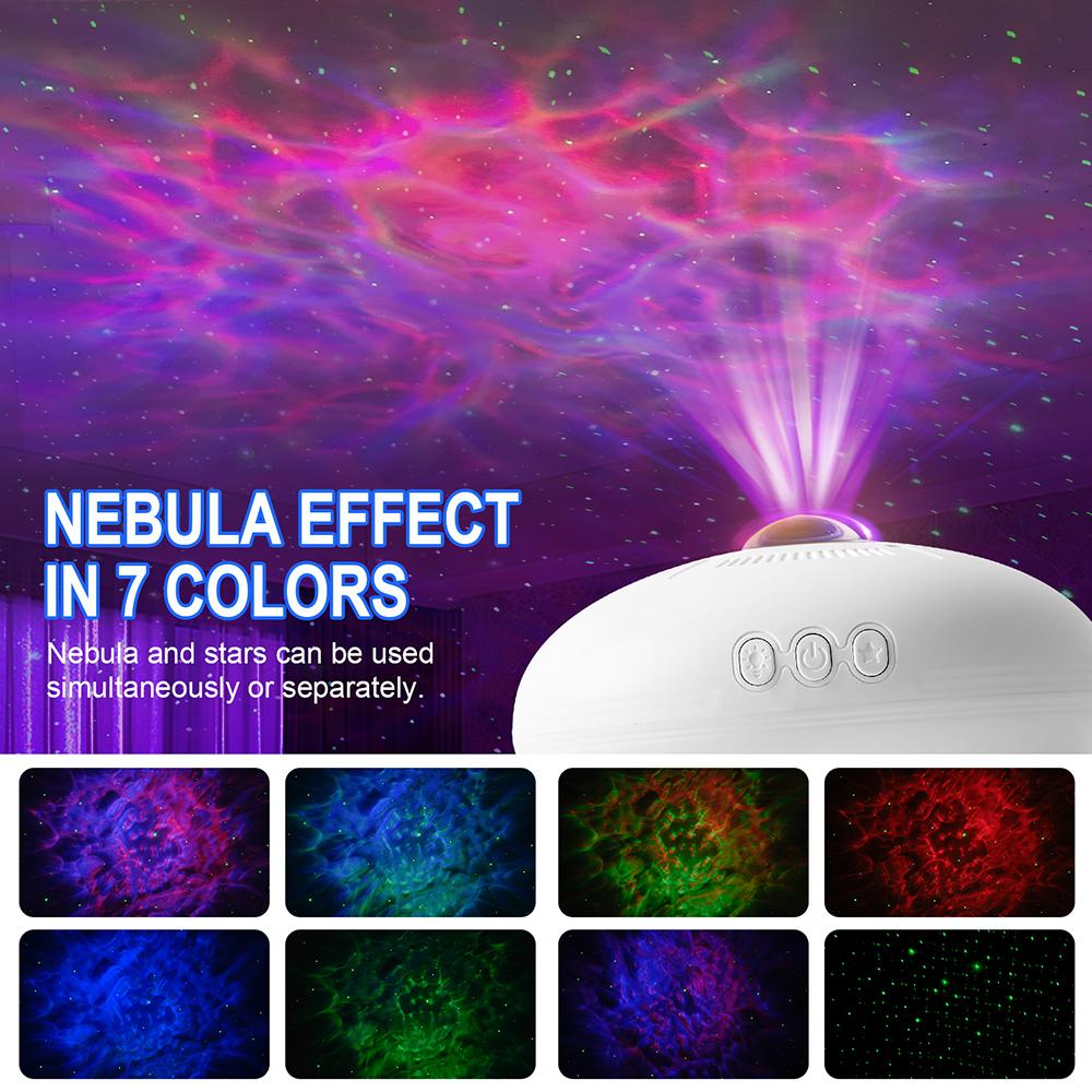 Лампа звездного неба НЛО, проекционная лампа RGB космического корабля, светодиодная лампа Aurora Galaxy Star, проекционная лампа для спальни, проекционная лампа летающей тарелки