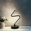 Простая современная спиральная светодиодная настольная лампа для гостиной, чтения, дома, прикроватная тумбочка, декоративное освещение для спальни с адаптером США
