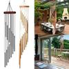 1piece 12 Tubes Aluminum Alloy Wind Chimes With Hook Gold/silver Bells For Outside Home Wedding Party Memorial Decorations Gifts