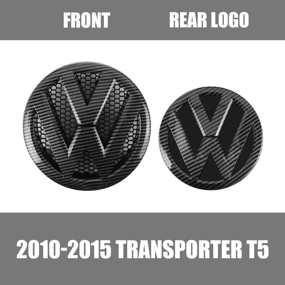 RUN1 1/2pcs For Volkswagen VW Transporter T5 2010 2011 2012 2013 2014 2015 Car Front Grill Badge Rear Trunk Emblem Cover Accessories