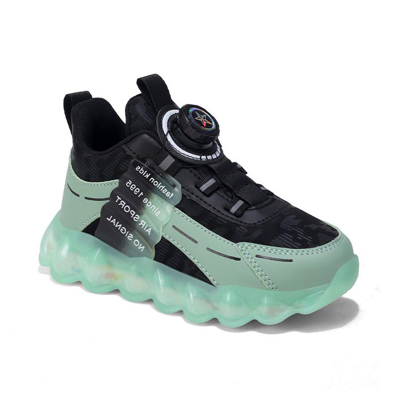 Водонепроницаемые кожаные спортивные ботинки для мальчиков - Стиль Зима 2025, для детей среднего и старшего возраста, стильные беговые кроссовки.