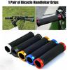 (Great home)2PCS Bike Mountain Bicycle MTB Handlebar Grips Rubber Handle Grips  Slip