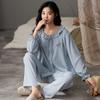 Autumn Satin Sleepwear Pajamas Long Sleeve Pajamas Sets for Women Nightwear Set Young Girl Pajama Set Casual Homewear