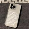 Ins Korea Cute Cat Words Phone Case For iPhone 17 Pro Max 16 15 Pro 14 13 Mini 12 11 17Air 16 Plus Clear Bumper Cover
