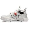 Li Ning Wu Dao 2 Ace Shock Absorption Anti-Slip Wear-Resistant Mid-Top Retro Basketball Shoes Women Sneakers Frost-White ABCS012-2