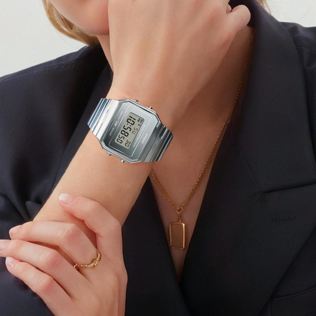 Casio Винтажные Элегантные Водонепроницаемые Кварцевые Часы Унисекс Серые A700WEV-7A