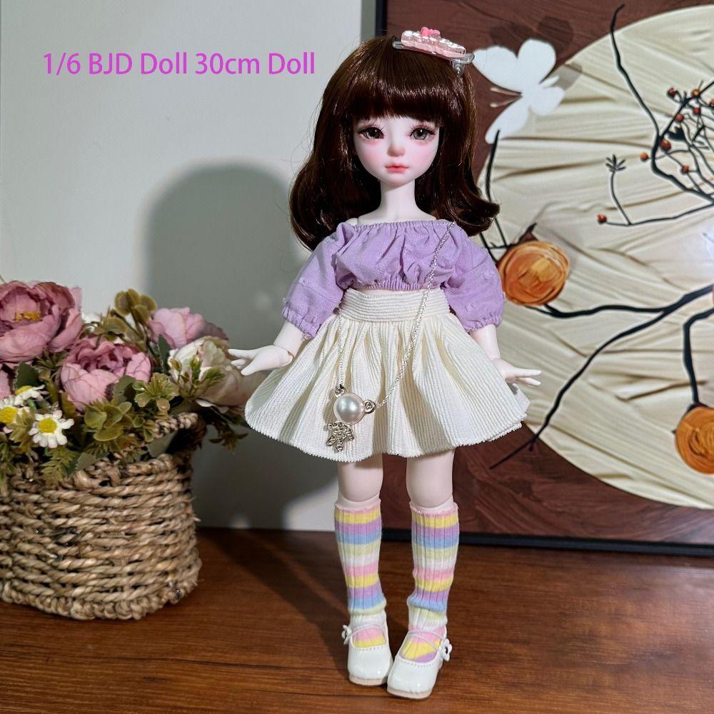 DIY 1/6 BJD Skirt 1/6 30cm Doll Doll Dress Up Fashion Doll'S Lolita Dress  Cotton Doll