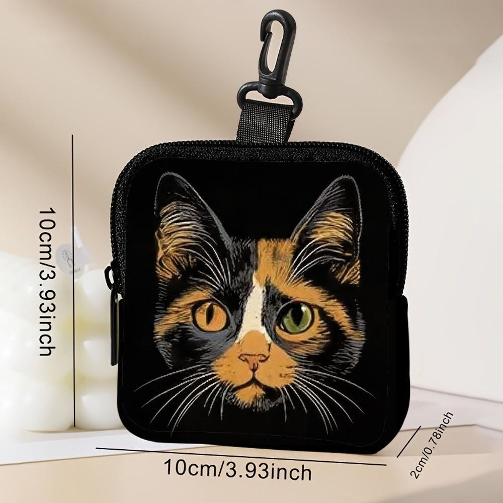 Модный мини-кошелек для монет в виде кошки, водостойкий, легкий, с молнией, сумка для хранения, ПВХ, портативный кошелек, подарок для друзей