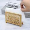 Retro Metal Napkin Holder Vertical Desktop Tissue Holders Square Hollow Desig Restaurant Paper Storage Rack for Dinners Offices