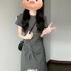 Маленькое французское повседневное платье ранней осени женское летнее новое с короткой юбкой легкая роскошь