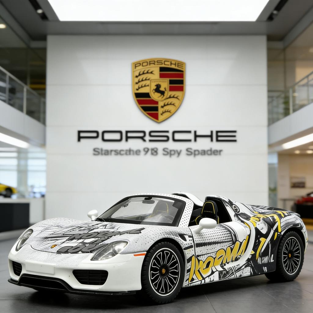1/24 Porsche 918 Spyder Коллаборация Need For Speed Лимитированная серия Металлическая масштабная модель автомобиля Литье под давлением Звук и свет Металлические игрушечные машинки