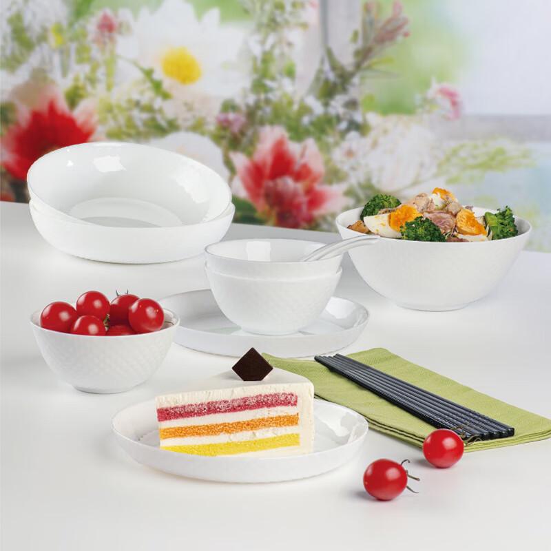 Набор столовой посуды Luminarc из 30 предметов из закаленного стекла кристально-белого цвета