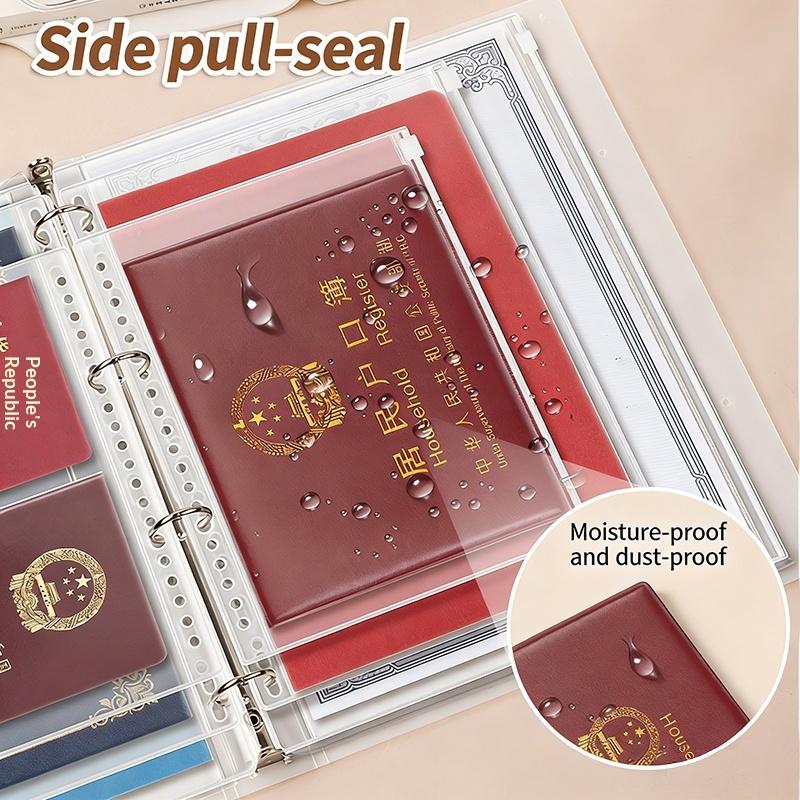A4 Document Storage Bag Student Waterproof Zip File Bag Makeup Bag School Office Supplies Miscellaneous Storage Organizer