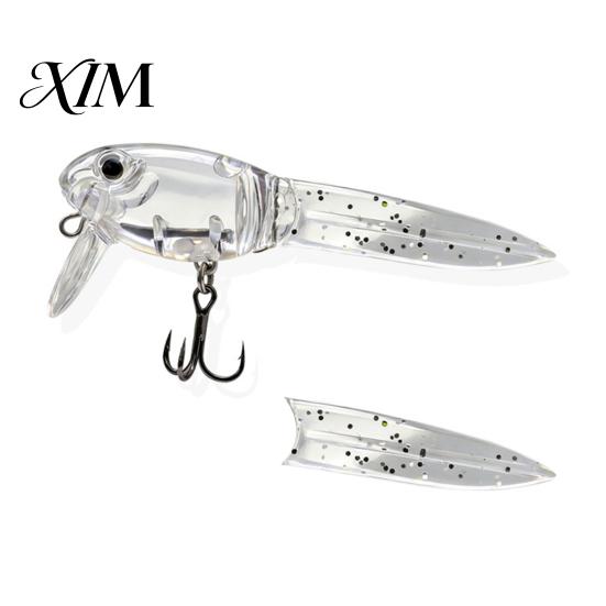 Tadpole Lure with Hooks 8.5CM/8G Minnow Topwater Lure, Floating Bait Fishing Lures Hook, Bionic Crankbait for Saltwater Freshwater Sharp Hook