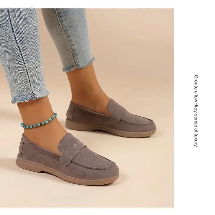Женские мокасины Весна Slip on Женские дизайнерские туфли на плоской подошве Британский стиль Ретро дышащие мюли Удобные туфли на плоской подошве 2024