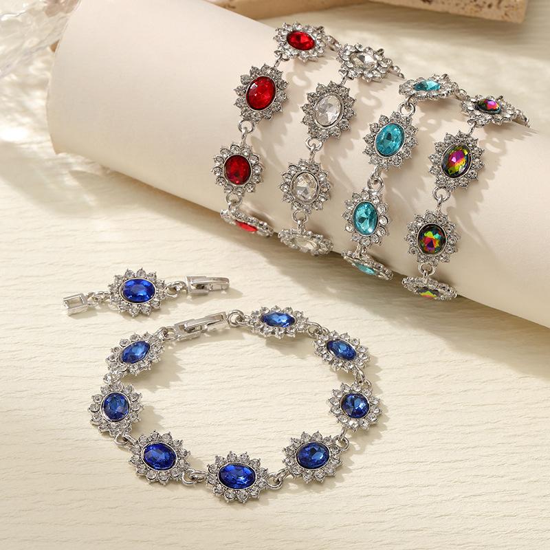 European and American popular women's light luxury style diamond-set adjustment size jewelry temperament versatile high-end bracelet