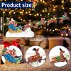 Christmas Village Decorations Santa In Reindeer Sleigh Collectible Figurines Pre-lit Musical Indoor Ornaments Holiday Display